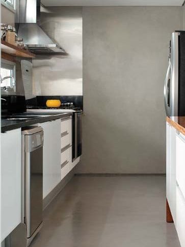 Revestimentos de piso para cozinha - revestimento tipo cimento queimado - tecnocimento